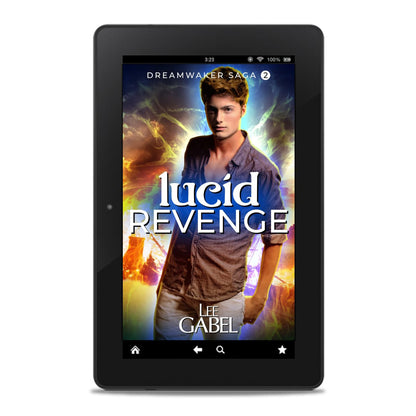 E-book cover of Lucid Revenge displayed on an e-reader.